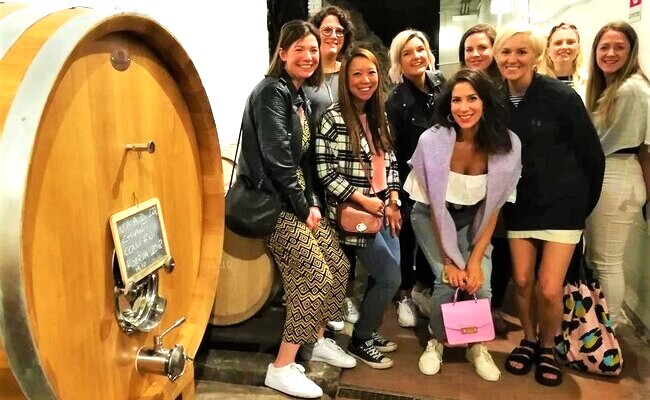 Tuscan vineyard landscape