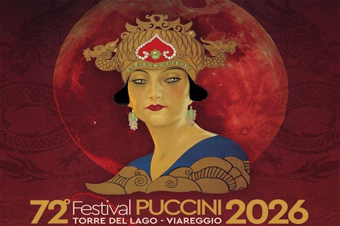 Official poster of Puccini Festival 2026 at Torre del Lago, served by premium private transfers with chauffeur