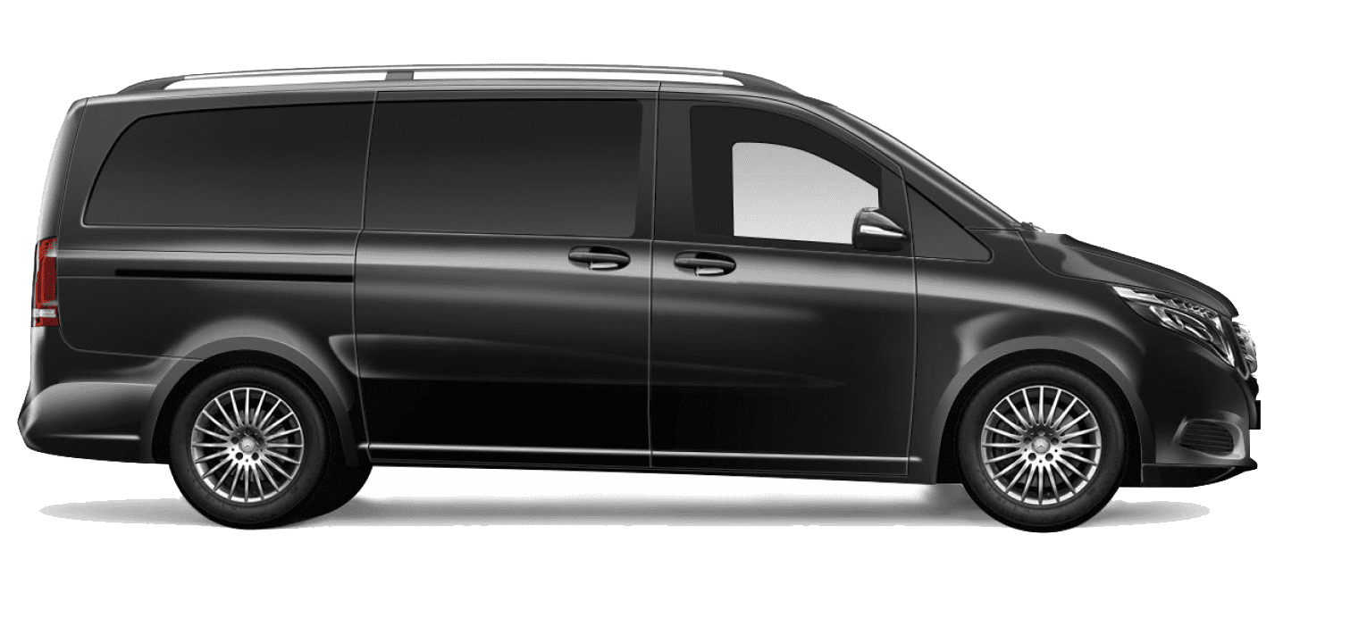 Mercedes V-Class luxury van for group transfers by Florence Pisa Taxi, parked in Florence, Pisa and Forte dei Marmi
