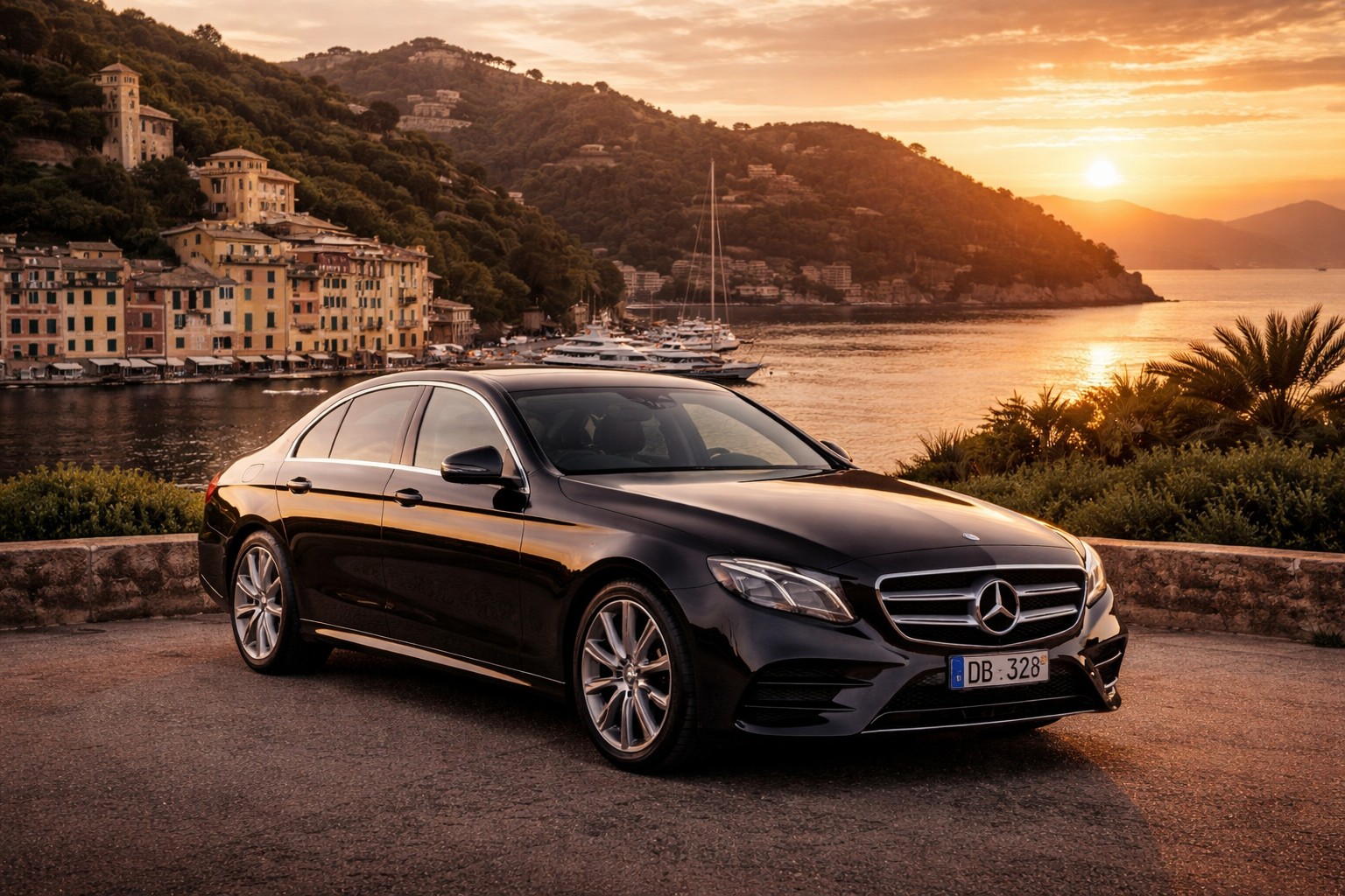 Mercedes E-Class Portofino Italian Riviera luxury transfer